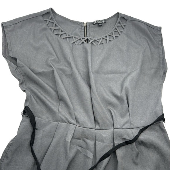 Bebop Large Body 100% Polyester Grey Dress - Picture 6 of 9